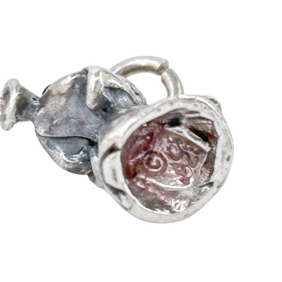 Vintage Sterling Silver 925 Trumpeting Angel Charm Pendant - Picture 5 of 7